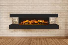 Black Wall Mount Fireplaces