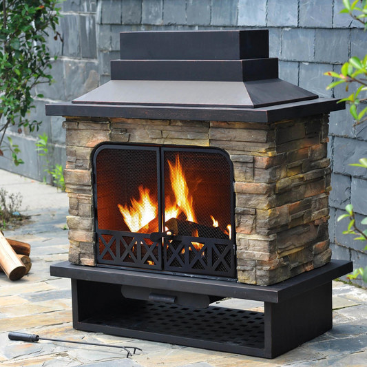 Mini-Stone Fireplace Heater